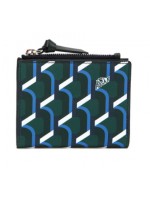 ROSA.K MONOGRAM BI FOLD WALLET BLUE MOUNTAIN